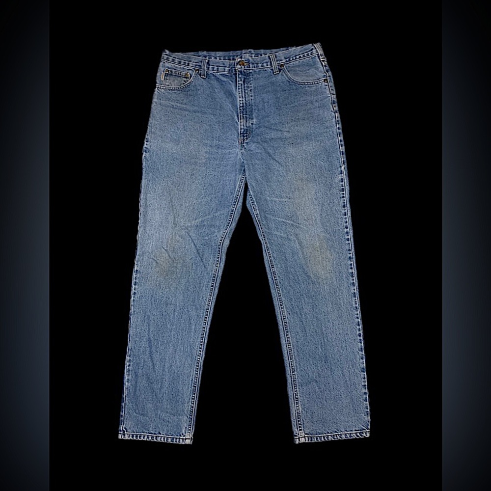Carhartt Jeans Men’s 42x34 Blue Jeans Relaxed Fit Straight Leg - Picture 3 of 6
